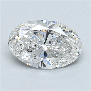 Picture of 0.91 Carats, Oval Diamond with  Cut, F Color, I1 Clarity and Certified by GIA