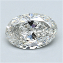 0.94 quilates, Ovalado Diamante , Color H, claridad I1 y certificado por GIA