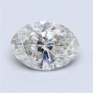 Picture of 0.95 Carats, Oval Diamond with  Cut, G Color, I2 Clarity and Certified by GIA