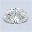 0.96 quilates, Ovalado Diamante , Color I, claridad I1 y certificado por GIA