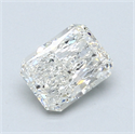 1.01 Carats, Radiant Diamond with  Cut, J Color, SI2 Clarity and Certified by GIA