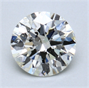 1.29 Carats, Round Diamond with Excellent Cut, H Color, SI1 Clarity and Certified by EGL