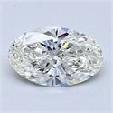 0.81 Carats, Oval Diamond with  Cut, H Color, SI2 Clarity and Certified by GIA