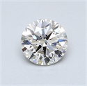0.70 Carats, Round Diamond with Excellent Cut, J Color, SI1 Clarity and Certified by GIA