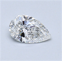 0.46 Carats, Pear Diamond with  Cut, E Color, VS2 Clarity and Certified by GIA