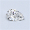 0.43 Carats, Pear Diamond with  Cut, E Color, SI2 Clarity and Certified by GIA
