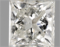 1.00 Carats, Princess Diamond with  Cut, J Color, SI2 Clarity and Certified by GIA