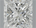 3.14 Carats, Princess Diamond with  Cut, G Color, SI1 Clarity and Certified by GIA