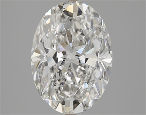 Picture of 3.80 Carats, Oval Diamond with  Cut, F Color, SI2 Clarity and Certified by GIA