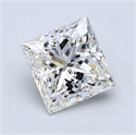 1.58 Carats, Princess Diamond with  Cut, G Color, VVS2 Clarity and Certified by GIA