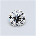 0.50 Carats, Round Diamond with Very Good Cut, I Color, VVS1 Clarity and Certified by GIA