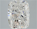 5.03 Carats, Cushion Diamond with  Cut, D Color, SI2 Clarity and Certified by EGL