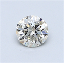 0.63 quilates, Redondo Diamante , Color H, claridad SI1 y certificado por EGL