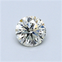 0.59 quilates, Redondo Diamante , Color H, claridad SI1 y certificado por EGL