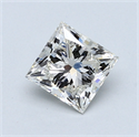 0.93 Carats, Princess Diamond with  Cut, G Color, VVS1 Clarity and Certified by EGL