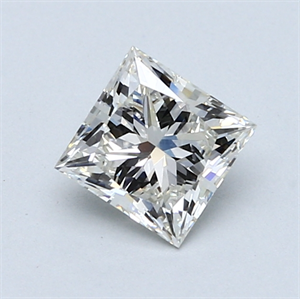 Picture of 0.93 Carats, Princess Diamond with  Cut, G Color, VVS1 Clarity and Certified by EGL