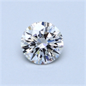 0.51 quilates, Redondo Diamante , Color E, claridad VS2 y certificado por EGL