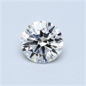 0.51 Carats, Round Diamond with Excellent Cut, G Color, VVS1 Clarity and Certified by EGL