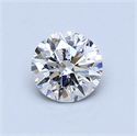0.65 Carats, Round Diamond with Very Good Cut, E Color, SI2 Clarity and Certified by GIA