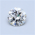 0.65 Carats, Round Diamond with Very Good Cut, G Color, SI2 Clarity and Certified by GIA