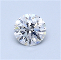 0.53 Carats, Round Diamond with Excellent Cut, D Color, SI1 Clarity and Certified by EGL