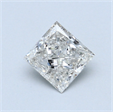 0.57 Carats, Princess Diamond with  Cut, E Color, SI3 Clarity and Certified by EGL