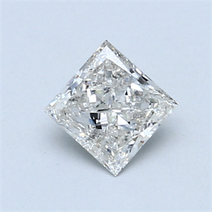 Picture of 0.57 Carats, Princess Diamond with  Cut, E Color, SI3 Clarity and Certified by EGL