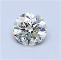0.75 Carats, Round Diamond with Excellent Cut, H Color, VVS2 Clarity and Certified by EGL