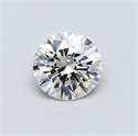 0.53 Carats, Round Diamond with Excellent Cut, H Color, VVS1 Clarity and Certified by EGL