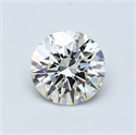 0.56 Carats, Round Diamond with Excellent Cut, H Color, VVS1 Clarity and Certified by EGL