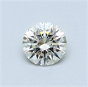 0.52 Carats, Round Diamond with Excellent Cut, G Color, VVS2 Clarity and Certified by EGL
