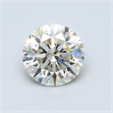 0.74 Carats, Round Diamond with Excellent Cut, H Color, SI1 Clarity and Certified by EGL