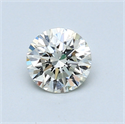 0.63 Carats, Round Diamond with Excellent Cut, G Color, VVS1 Clarity and Certified by EGL
