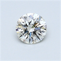 0.55 Carats, Round Diamond with Excellent Cut, G Color, VS2 Clarity and Certified by EGL