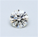 0.52 Carats, Round Diamond with Excellent Cut, G Color, VVS1 Clarity and Certified by EGL