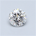 0.62 Carats, Round Diamond with Fair Cut, D Color, I1 Clarity and Certified by GIA