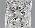 5.04 Carats, Princess Diamond with  Cut, F Color, VS1 Clarity and Certified by GIA