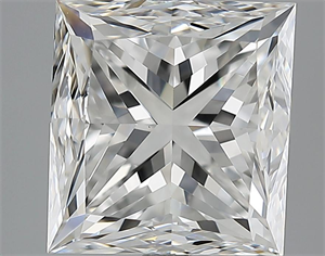 Picture of 5.04 Carats, Princess Diamond with  Cut, F Color, VS1 Clarity and Certified by GIA