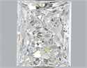 1.00 Carats, Princess Diamond with  Cut, F Color, SI1 Clarity and Certified by GIA