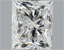 1.01 Carats, Princess Diamond with  Cut, F Color, VS1 Clarity and Certified by GIA