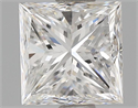 1.06 Carats, Princess Diamond with  Cut, E Color, VS1 Clarity and Certified by GIA
