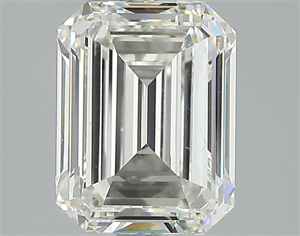 Picture of 3.01 Carats, Emerald Diamond with  Cut, H Color, VVS2 Clarity and Certified by HRD