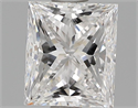 1.00 Carats, Princess Diamond with  Cut, E Color, VS1 Clarity and Certified by GIA