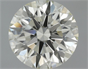 2.12 Carats, Round Diamond with Excellent Cut, L Color, VS2 Clarity and Certified by HRD