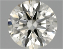 1.01 Carats, Round Diamond with Excellent Cut, L Color, VS2 Clarity and Certified by HRD