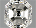 1.00 Carats, Asscher Diamond with  Cut, I Color, VVS2 Clarity and Certified by GIA