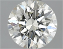 0.55 Carats, Round Diamond with Excellent Cut, K Color, VS2 Clarity and Certified by GIA