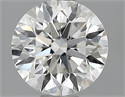 0.50 Carats, Round Diamond with Excellent Cut, H Color, VVS1 Clarity and Certified by GIA