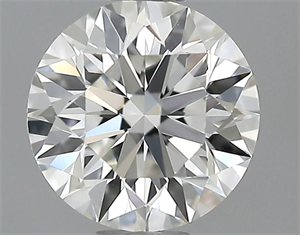 Picture of 0.50 Carats, Round Diamond with Excellent Cut, H Color, VVS1 Clarity and Certified by GIA