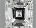 0.61 Carats, Asscher Diamond with  Cut, E Color, VS2 Clarity and Certified by GIA